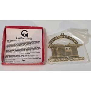 Vintage Brass Christmas Ornament Latitude Observatory Gaithersburg MD New